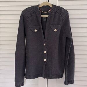 Navy Blue Marc By Marc Jacobs Cotton Sweater Cardigan Womens Size Small